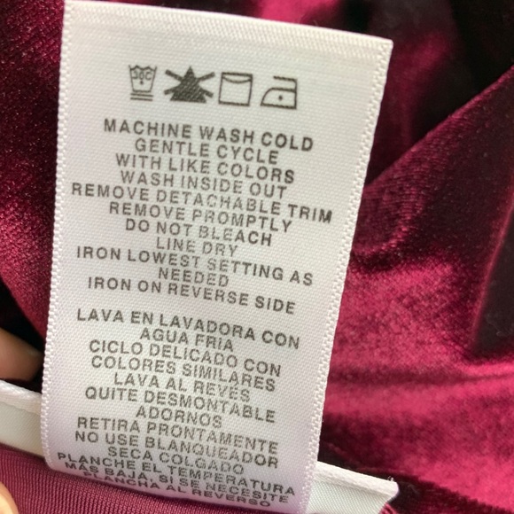 Bonnie Jean Burgundy Long Sleeve Girl Dress 8 - Picture 7 of 8